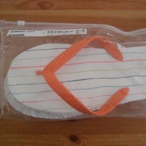 Beach Sandals SOMMAR 2015 Orange Stripe flip flops